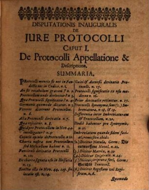 Disputatio Inauguralis De Jure Protocolli