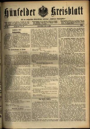 Ausgabe vom Samstag, den 03. Juli 1915.