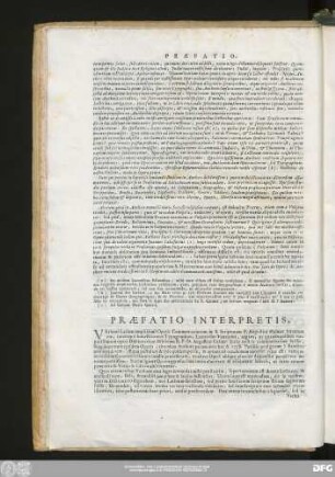 Praefatio Interpretis.