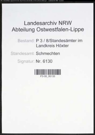 Sterberegister Standesamt Schmechten