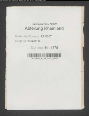 Jülich-bergische Vermittlung in den Streitigkeiten Kurkölns mit Kleve-Mark