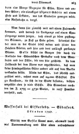 Wasserfall bei Elfkarleby. - Söderfors. Oktbr. 1797.)