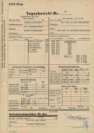 Tagesbericht Nr. 41 vom 21.08.1968