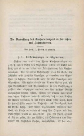 383-429 Die Verwaltung des Kirchenvermögens in den ersten drei Jahrhunderten