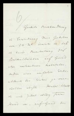 Brief von Herman Grimm an Dieterichsche Buchhandlung, Göttingen