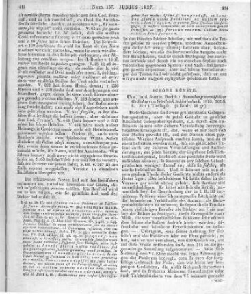 Schlotterbeck, J. F.: Sammlung vermischter Gedichte. Ulm: Stettin 1825