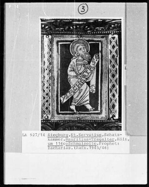 Tragaltar des heiligen Mauritius — Schmalseite mit den Propheten Abdias, Sophonias und Zacharias — Der Prophet Zacharias