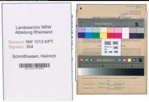 Entnazifizierung Heinrich Schmithuesen , geb. 27.10.1902 (Postbeamter)