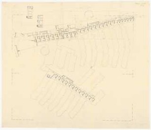Altersheim Tiergarten, Berlin: Lageplan OG Hauptbau (auf der Platte) 1:200