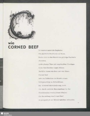C wie Corned Beef