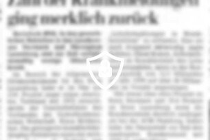 Zahl der Krankmeldungen ging merklich zurück