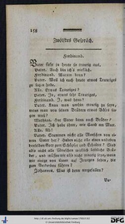 Zwölftes Gespräch.