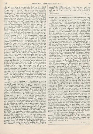 110 [Rezension] Dempf, Alois, Die Hauptform mittelalterlicher Weltanschauung
