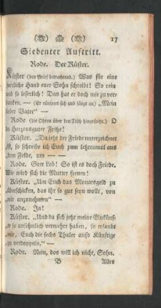 Siebenter Auftritt. Rode. Der Küster