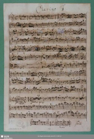 Clarino 1 : Schreiber: Bach, Johann Sebastian