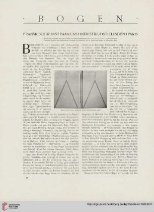 3: Fransk Bogkunst paa Kunstindustriudstillingen i Paris
