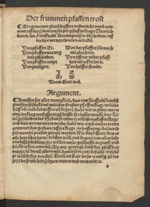 Der frummen pfaffen trost