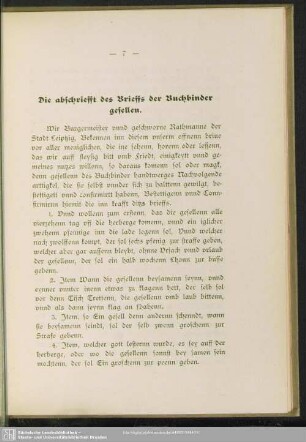 Die abschriefft des Brieffs der Buchbinder gesellen