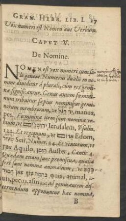 Caput V. De Nomine.