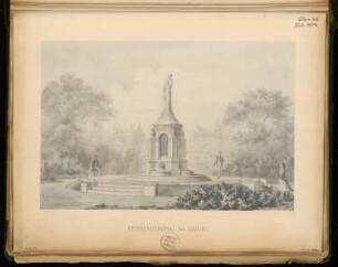 Gefallenendenkmal, Erfurt Monatskonkurrenz Juli 1874: Perspektivische Ansicht
