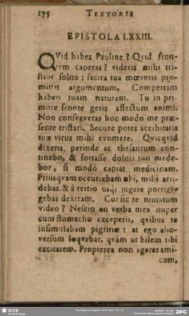 Epistola LXXIII.