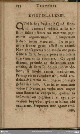 Epistola LXXIII.