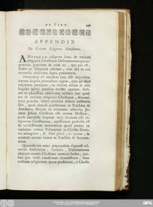 Appendix De Veritate Religionis Christianae.