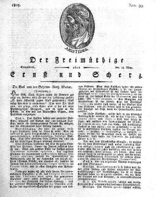 Nro. 99, Sonnabend, den 18. May 1805