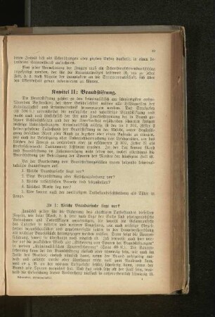 Kapitel II: Brandstiftung.