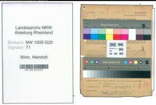Entnazifizierung Heinrich Winn , geb. 21.05.1906 (Prokurist)