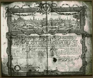 Geleitbrief eines Glockengießers, 1807