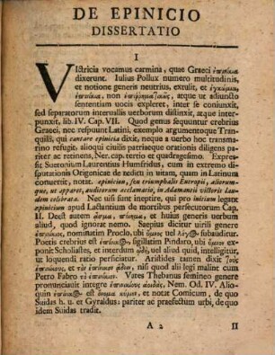 Rectore Magnificentissimo Serenissimo Eodemqve Regio Principe Friderico Avgvsto Epinikion Praeside Io. Gvilelmo Bergero Poesios Prof. Pvbl Edisseret M. Michael Schvvaenivs Niemega Saxo A. D. XII Kal. Martias A. R. G. M.Dc.cV