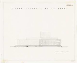 Oper (Wettbewerb), Madrid: Seitenansicht von Norden ca. 1:200