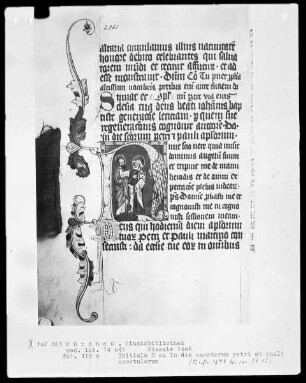 Missale des Petrus Crüger — Initiale N (omine sancto vere), darin die Apostel Peter und Paul, Folio 115verso