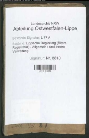 Landstraße von Lemgo nach Erder, Bd. 3