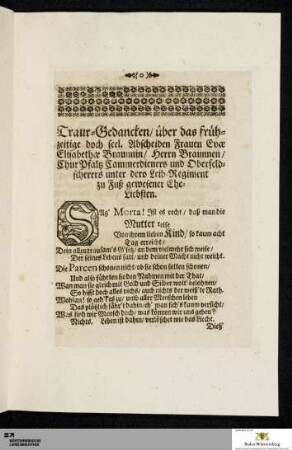 Traur-Gedancken