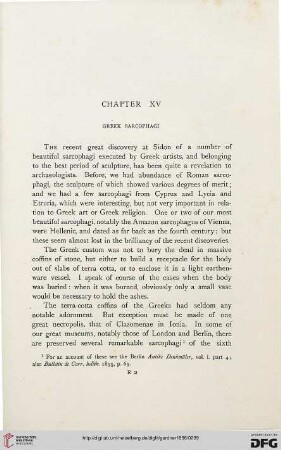 Chapter XV: Greek sarcophagi