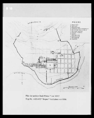 Plan der antiken Stadt Priene