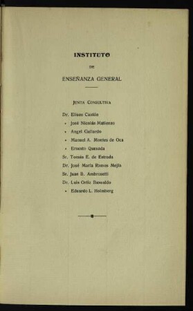 Instituto de Enseñanza General - Junta Consultiva