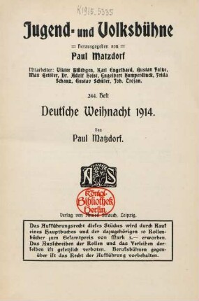 Deutsche Weihnacht 1914