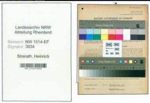 Entnazifizierung Heinrich Strerath , geb. 22.11.1892 ()