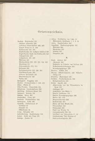 Ortsverzeichnis.