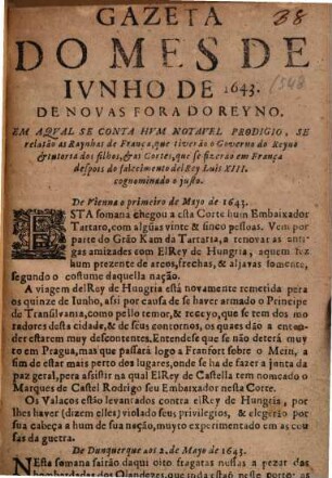 Gazeta do mes. 1643, Juni