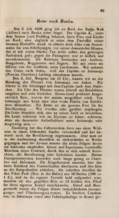 Reise nach Banka