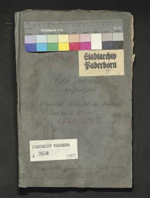 Kapitalschulden der Witwe Clara, geborene Schlune des Bernard Wilmens(meyer) zu Verne