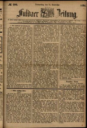 Ausgabe vom Donnerstag, den 11. September 1884.
