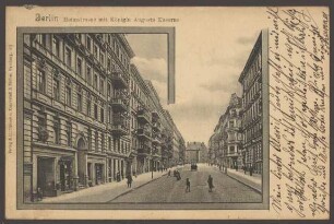 Ansichtskarte "Heimstrasse mit Königin Augusta Kaserne"
