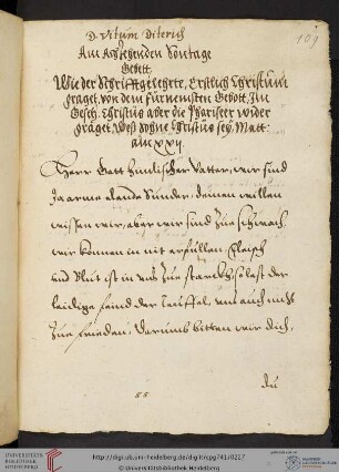 Gebete am achtzehnten Sonntag nach Trinitatis