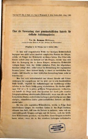Kleine Abhandlungen physikalischen Inhalts in Separatabdrucken, 2