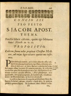 Concio XXI. Pro Festo S. Jacobi Apost.